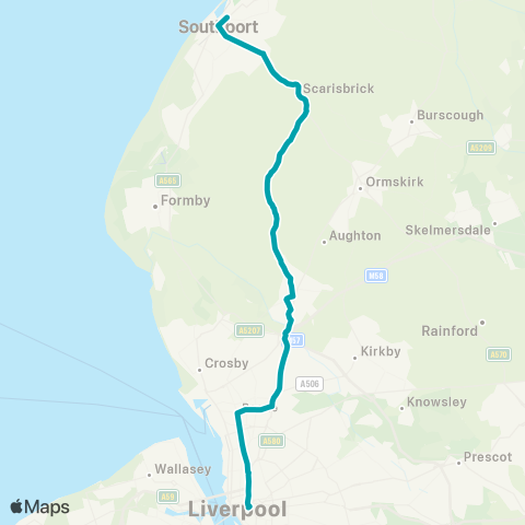 Arriva North West Pilling Lane - Queen Square Bus Station map