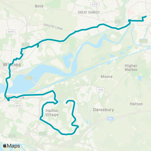 Arriva North West Murdishaw Cen. - Warrington Bus Interchange Stand G map