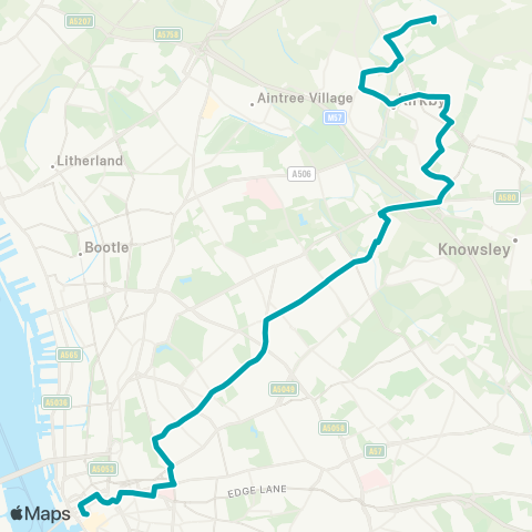 Arriva North West Willow Way - Queen Square Bus Station map