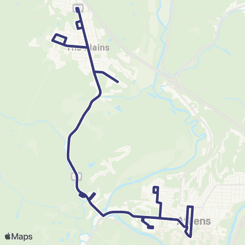 Athens Public Transit Line 5 Plains map