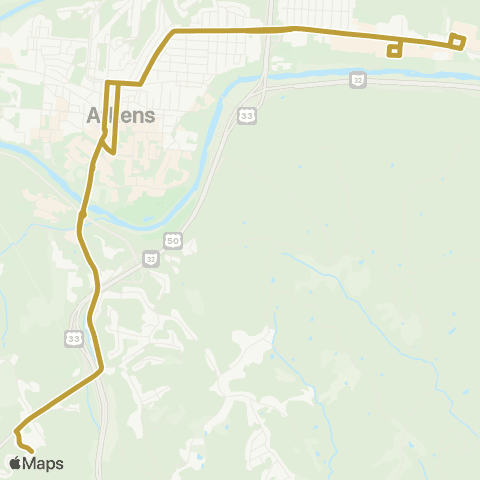 Athens Public Transit Apt Line 3 map