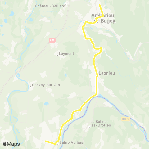 ARA Cars Région Ain Ambérieu-en-Bugey - Lagnieu - Pipa map