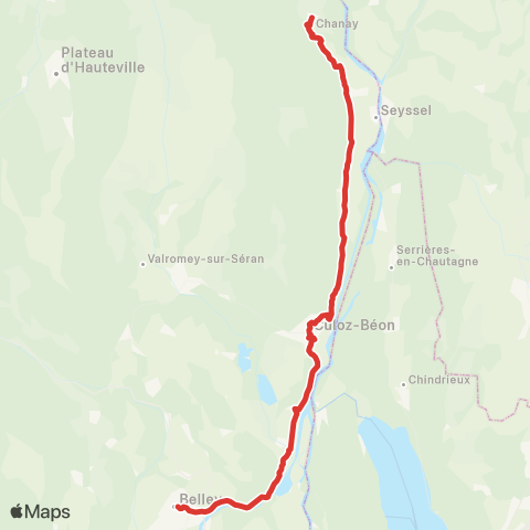 ARA Cars Région Ain Chanay-Culoz-Belley map