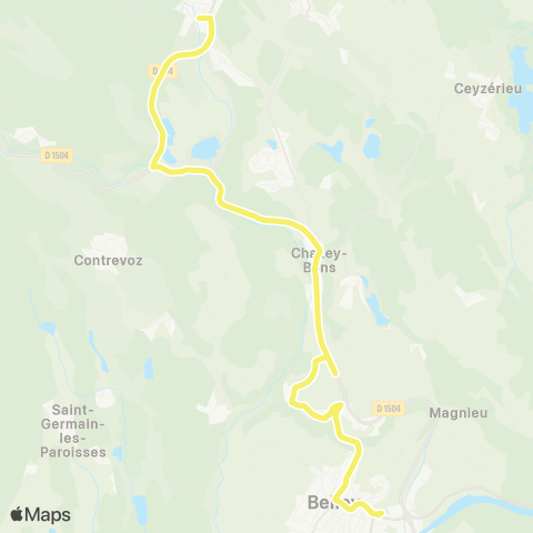 ARA Cars Région Ain Virieu le Grand-Belley map