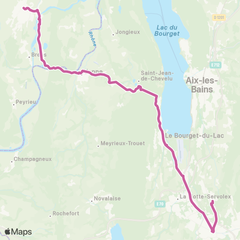 ARA Cars Région Ain Belley-Chambery map