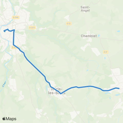 ARA Cars Région Alllier Réservation Commentry - Montluçon map