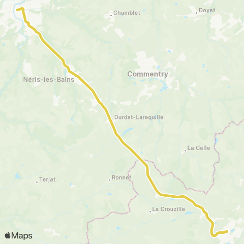 ARA Cars Région Alllier Montluçon-Saint Éloy les Mines map