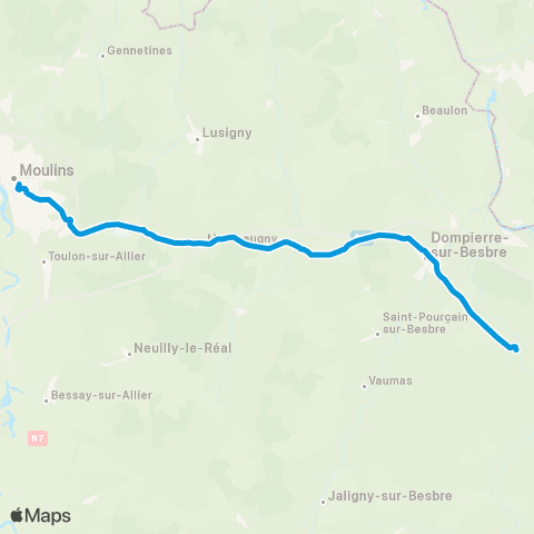 ARA Cars Allier - Scolaire 111 map