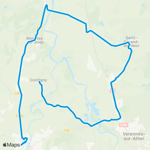 ARA Cars Allier - Scolaire 122 map