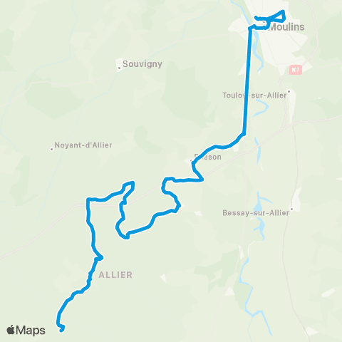 ARA Cars Allier - Scolaire 132 map
