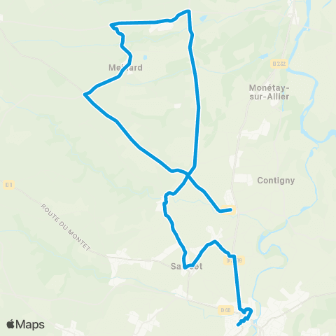 ARA Cars Allier - Scolaire 141 map