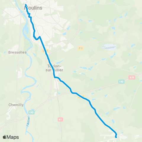ARA Cars Allier - Scolaire 160 map