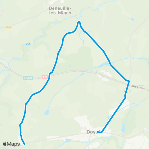 ARA Cars Allier - Scolaire 209 map