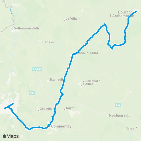 ARA Cars Allier - Scolaire 214 map