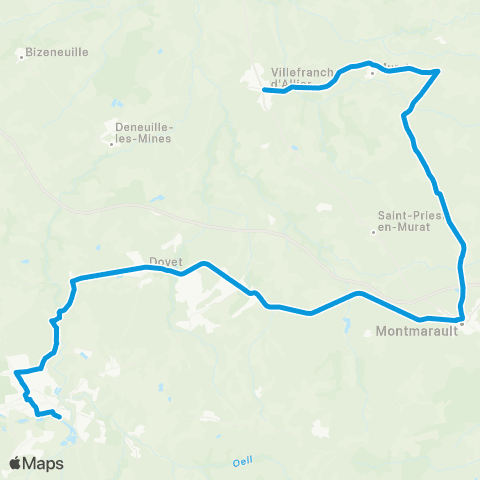 ARA Cars Allier - Scolaire 245 map