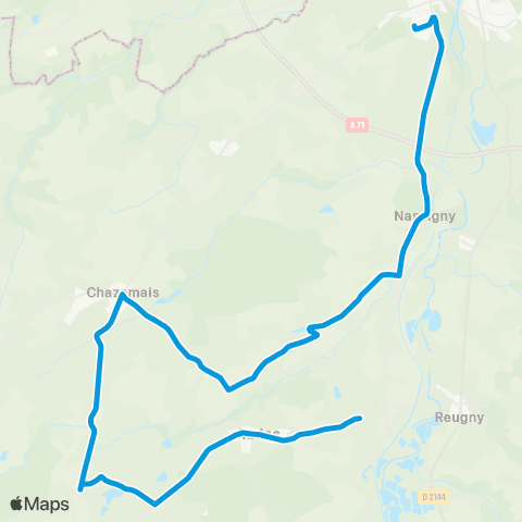 ARA Cars Allier - Scolaire 251 map