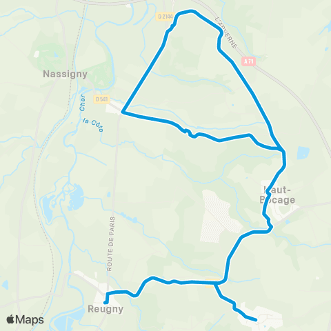 ARA Cars Allier - Scolaire 253 map