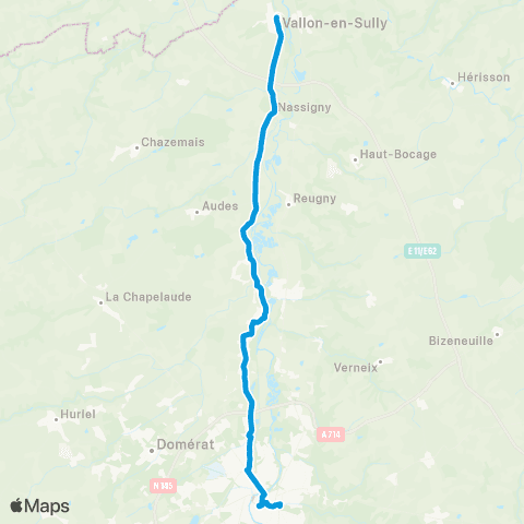 ARA Cars Allier - Scolaire 270 map