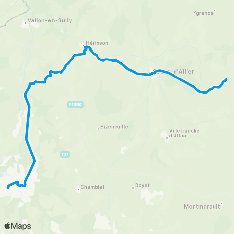 ARA Cars Allier - Scolaire 271 map