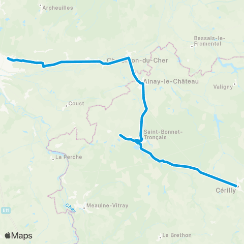 ARA Cars Allier - Scolaire 296 map