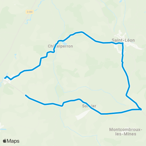 ARA Cars Allier - Scolaire 301 map