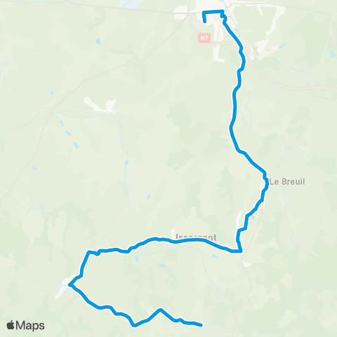 ARA Cars Allier - Scolaire 304 map