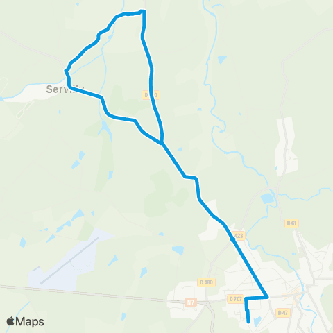 ARA Cars Allier - Scolaire 330 map