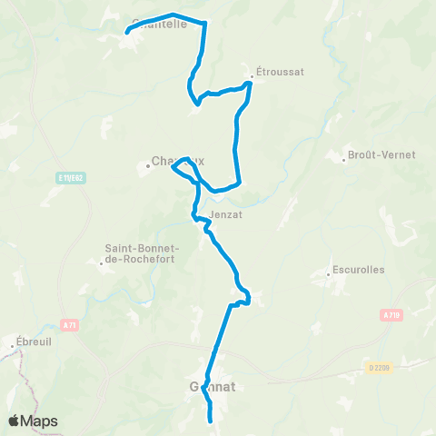 ARA Cars Allier - Scolaire 336 map