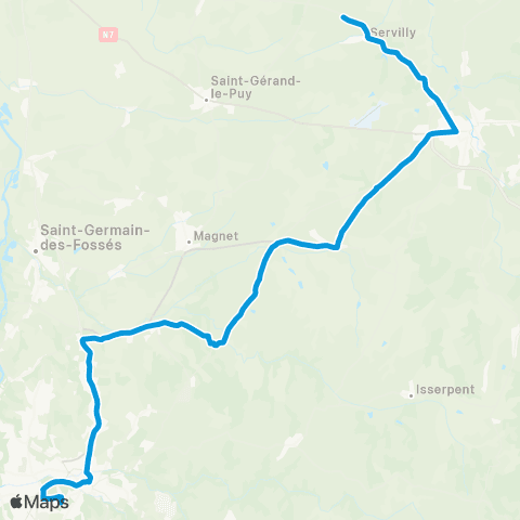 ARA Cars Allier - Scolaire 346 map