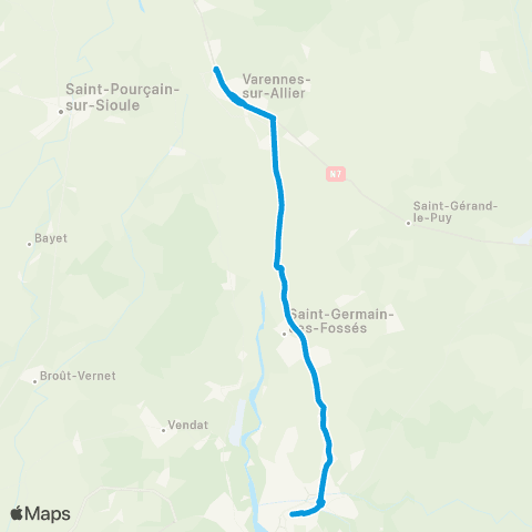 ARA Cars Allier - Scolaire 358 map