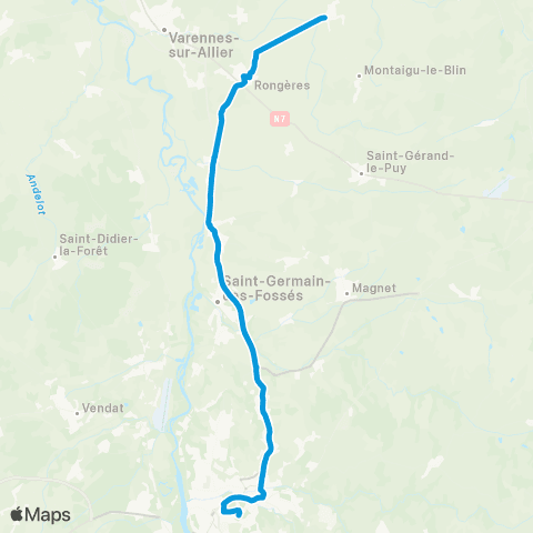 ARA Cars Allier - Scolaire 359 map