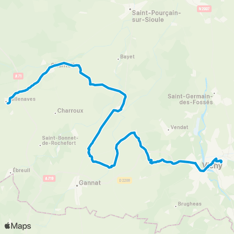 ARA Cars Allier - Scolaire 360 map