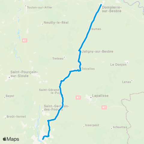 ARA Cars Allier - Scolaire 361 map