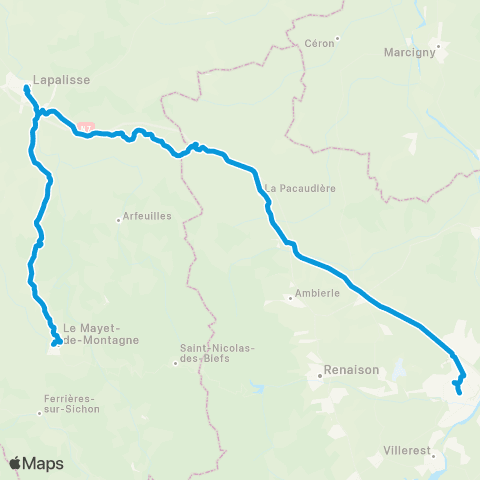 ARA Cars Allier - Scolaire 366 map