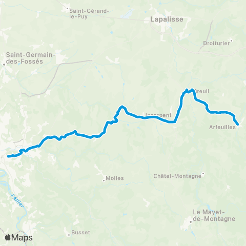 ARA Cars Allier - Scolaire 370 map