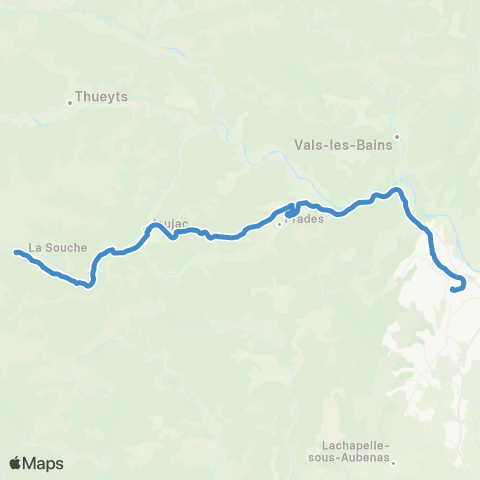 ARA Cars Région Ardèche La Souche - Aubenas map