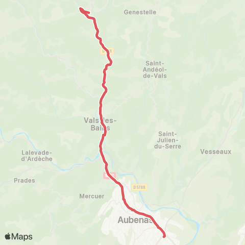 ARA Cars Région Ardèche Antraigues - Aubenas map