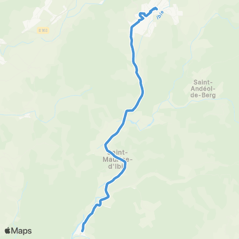 ARA Cars Ardèche - Scolaire Aizac - Aubenas / Aizac - Vals les Bains / Rpi Labastide s/ B - Aizac map