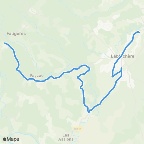 ARA Cars Ardèche - Scolaire St André Lachamp - Lablachere - Joyeuse map