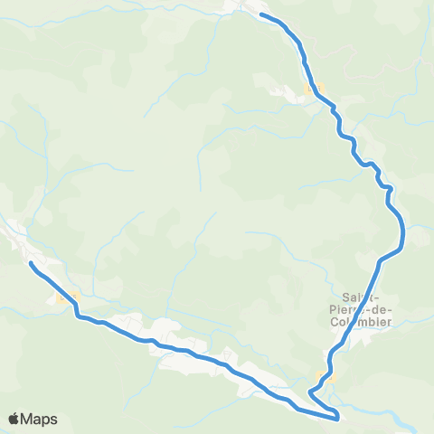ARA Cars Ardèche - Scolaire Burzet - Montpezat map