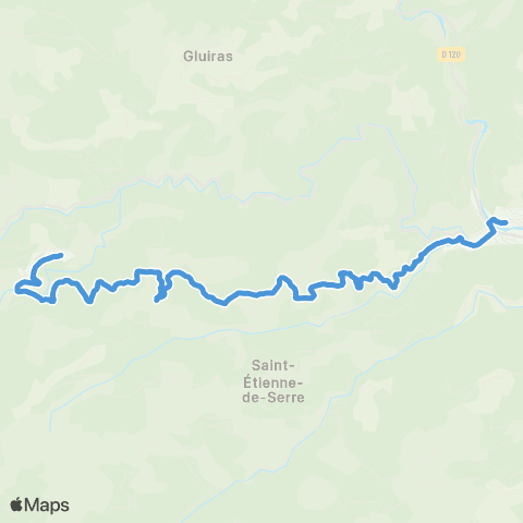 ARA Cars Ardèche - Scolaire St Pierreville - St Sauveur de Montagut / Rpi Albon - Marcols les Eaux map