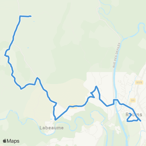 ARA Cars Ardèche - Scolaire Grospierres - Ruoms / Chandolas-St Alban Auriolles map