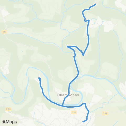 ARA Cars Ardèche - Scolaire Montselgues - les Vans / les Salelles - les Vans map