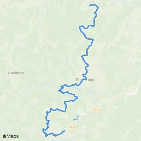 ARA Cars Ardèche - Scolaire St Félicien - Empurany - Lamastre map