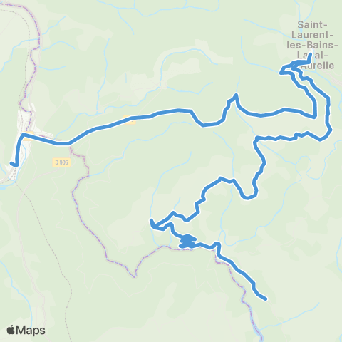 ARA Cars Ardèche - Scolaire St Laurent les B-Labastide Puylaurent map