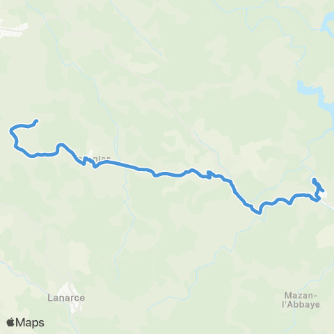 ARA Cars Ardèche - Scolaire Issanlas - Saint-Cirgues-en-Montagne map