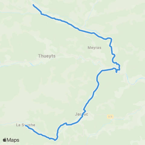 ARA Cars Ardèche - Scolaire La Souche - Montpezat map
