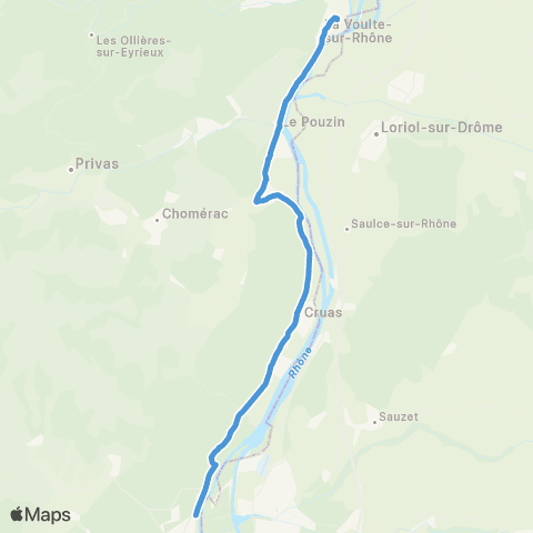 ARA Cars Ardèche - Scolaire Le Teil - la Voulte Segpa map