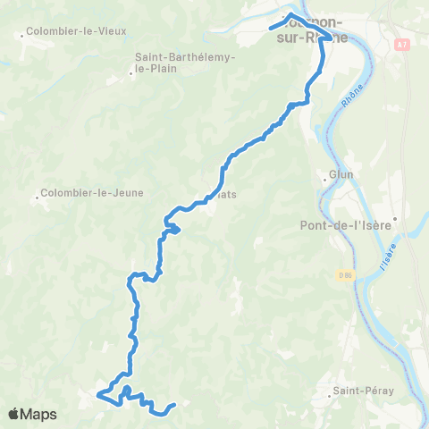 ARA Cars Ardèche - Scolaire Champis - Tournon map