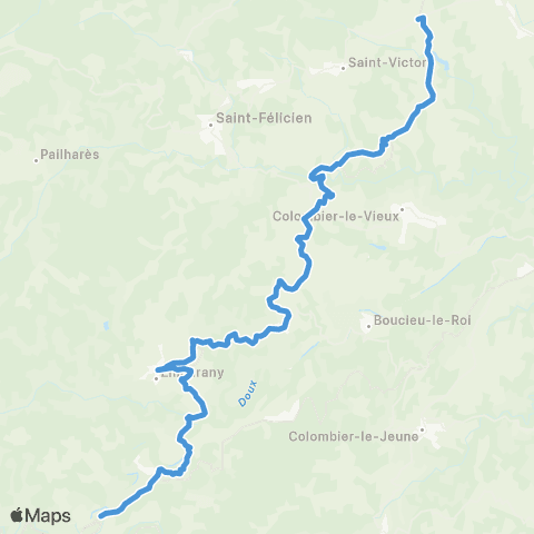 ARA Cars Ardèche - Scolaire Saint Victor - Lamastre map